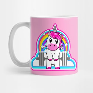 barbell unicorn, weightlifting unicorn, unicorn fitness, gym girl Mug